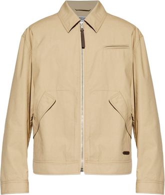 Moschino Beige Jacket with Dual Pockets