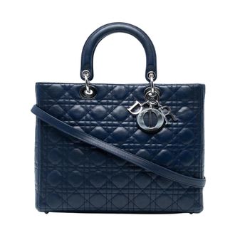 Dior Borsa in Pelle Pre-owned con Manico Superiore - - Pre-owned - Donna - Blu - ONE SIZE