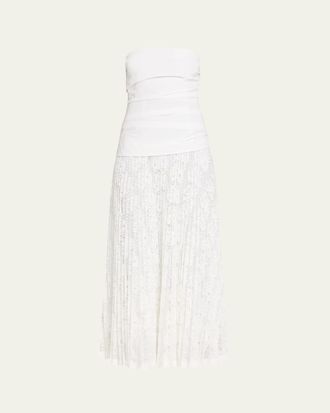 SIMKHAI Annalise Cotton Lace Midi Dress
