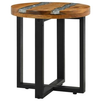 vidaXL Mesa De Caf&eacute; Marr&oacute;n 40 X 40 X 45 Cm Madera De Teca Maciza Vidaxl