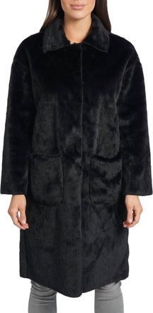 Love Token Ruben Faux Fur Jacket In Black