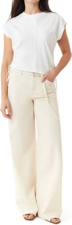 Habitual Brynn Self Tie Wide Leg Pants In Sand Stripe