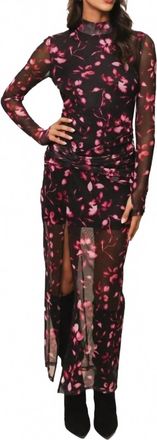 Hutch Ambrose Mock Neck Maxi Dress In Multi