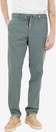 Myths Pantaloni in ice cotton verde salvia