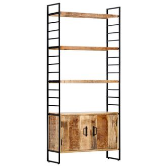 vidaXL Estanter&iacute;a De 4 Niveles Madera De Mango Rugosa 80x30x180 Cm Vidaxl