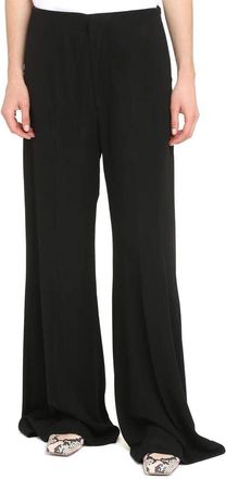 Maison Margiela Womens Black Viscose Casual Pants