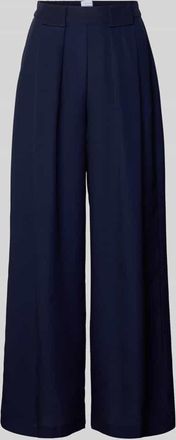 Rich & Royal Wide Leg Hose mit elastischem Bund in Marine, Gr&ouml;&szlig;e 34