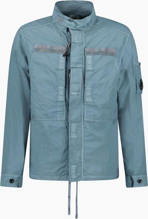 C.P. Company Mens CP Company Stormy Weather Flatt Nylon Lens Over-Shirt - Blue - Size: 46/Regular