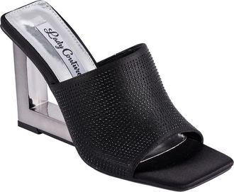 Lady Couture Rhinestone Wedge Slide Sandal in Black at Nordstrom Rack, Size 11