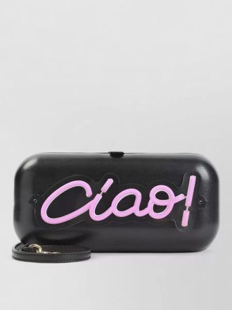 Moschino printed clutch bag