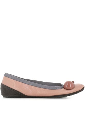 Dove Nuotano Gli Squali round detail ballet flats - Pink