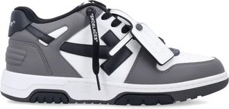 Off-white Schoenen, Heren, Veelkleurig, 43 EU, Leer, Geperforeerde leren sneakers met zip tie