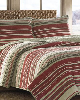 Eddie Bauer Yakima Valley Stripe Reversible Quilt Set