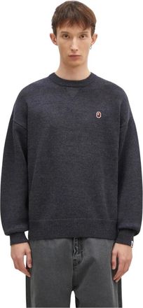 A Bathing Ape Jersey de cuello redondo con aplique de logo - Knitwear - Hombre - Gris - 2XL