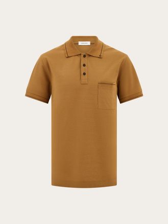 Ferragamo Uomo Polo con Gancini Beige