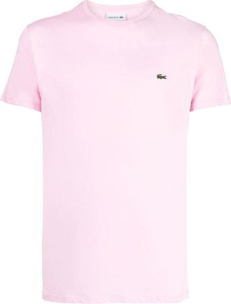 Lacoste logo-embroidered T-shirt - men - Cotton - 3XL - Pink