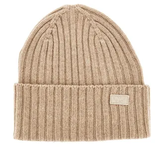 Weekend by Max Mara Virgin wool beanie hat with logo patch Woman One Size