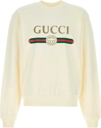 Gucci Hoodies & sweatvesten, Heren, Wit, L, Kasjmier, Sweatshirt
