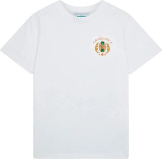 Casablanca Mens Joyaux Dafrique Tennis Club White T-shirt Cotton - Size X-Large