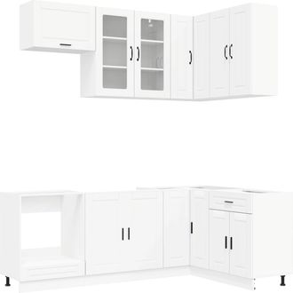 vidaXL Unidad De Cocina Porto 8 Uds. Blanco Madera De Ingenier&iacute;a Vidaxl