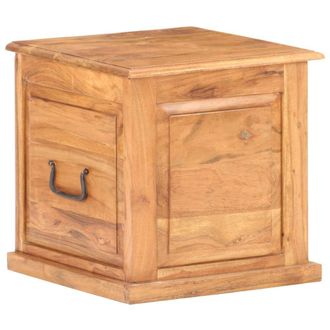 Berkfield Home Chest 40x40x40 cm Solid Acacia Wood in Brown | Size: 40 x 40 x 40 cm