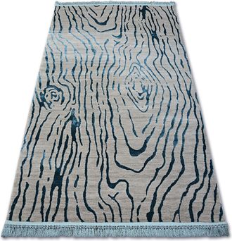 RugsX Rugsx - Alfombra Acr&iacute;lica Manyas 195aa Franjas Gris/azul Blue 80x150 Cm
