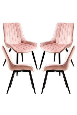 Regalos Miguel Regalos Miguel - Packs Sillas Comedor - Pack 4 Sillas Lene Terciopelo - Rosa