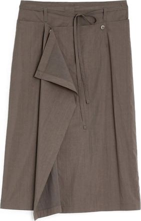 Christophe Lemaire Convertible midi skirt - Brown