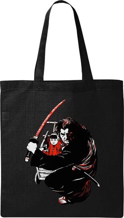 Generic Anime Styled Samurai Strike Natural Ecological Cotton Tote Bag Black