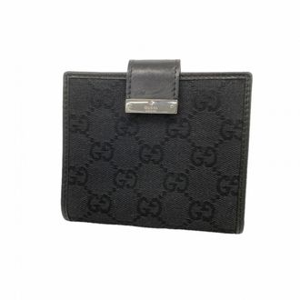Gucci Black Canvas Wallet (Bi-Fold) (Pre-Owned)