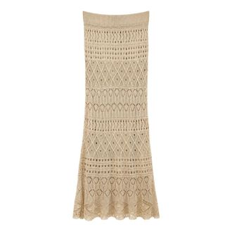 Imperial Gonna Lunga - Dames - Maxi Rokken - Beige - ONE Size - Rokken