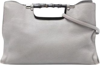 Gucci Pre-owned Handbags, female, Gray, Size: ONE SIZE Pre-owned Satchel
