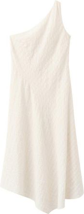 Mango Textured Asymmetrical Dress in Ecru at Nordstrom, Size 10