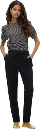 Vero Moda Maya-broek met getailleerde pasvorm voor dames (Zwart)