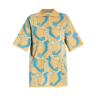 Sams&oslash;e & Sams&oslash;e Rhey patterned shirt,Beige female, Sizes: L, XS, S, M, 2XS