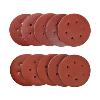 OEM 100 Discos Abrasivos De 5 Pulgadas, Granos 40/80/120/180/320/600/800/1000/1500/2000, Ideales Para Lijadoras Orbitales Aleatorias De 6 Orificios