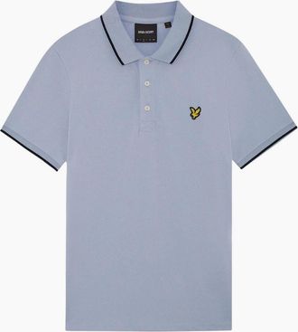 Lyle & Scott Mens Lyle & Scott Lilac Tipped Polo Shirt - Purple - Size: 38