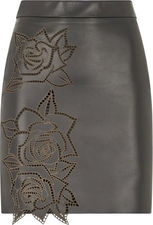 Roberto Cavalli Minigonna con taglio laser - Nero