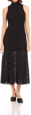 Fifteen Twenty Liana Contrast Lace Dress In Black