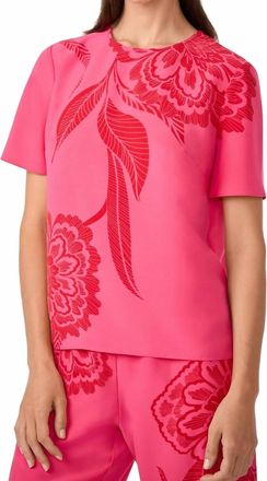 Trina Turk Sugarhill Short Sleeve Top In Ferlo Floral