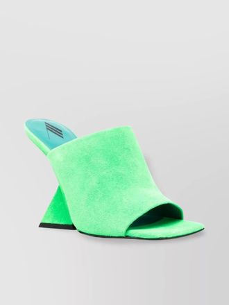 The Attico suede square-toe mules