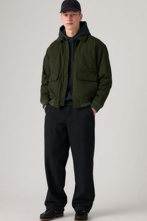 Levi's Pantalones XX Chino Baggy - Hombre - 29X32 - Negro / Miles Plaid Dark Tonal Twill Yarn Dye