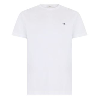 GANT T-Shirts, male, White, Size: XL Piqu&eacute; T-Shirt