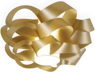 Linea Zero Plafoniera Moderna 1 Luce Cloud D40 In Polilux Oro Made In Italy