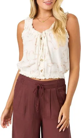 O'Neill Louise Swirl Stitch Tank in Tofu at Nordstrom, Size Xx-Large