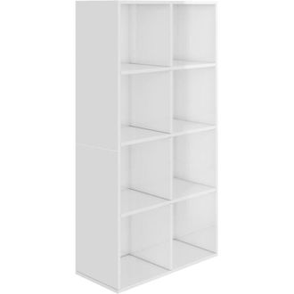 vidaXL Book Cabinet/Sideboard High Gloss White 66x30x130 cm Engineered Wood Vidaxl