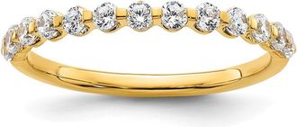 Diamond2Deal 14k Gold Lab Grown Diamond Wedding Band Ring 1/2Ct Clarity- VS Color- D-E