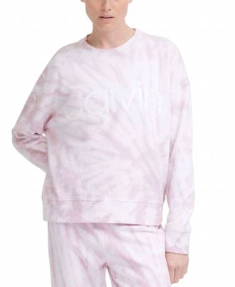 Calvin Klein Performance Logo Tie-Dyed French Terry Sweatshirt In Sydney Zrt