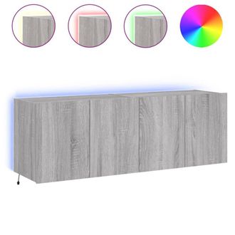 Berkfield Home TV Wall Cabinets with LED Lights 2 pcs Grey Sonoma 60x35x41 cm | Size: 60 x 35 x 41 cm