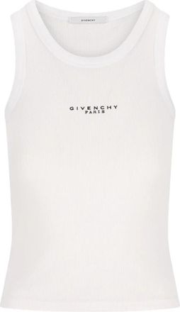 Givenchy Slim Fit Tanktop - Dames - Tops zonder mouwen - Wit - M - Nylon - Tops